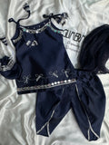 Beaded bow hand crafted 4-piece suit