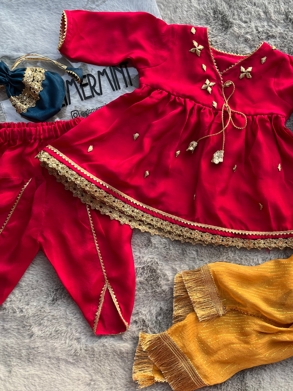 Hand-Crafted 4-piece angrakha suit