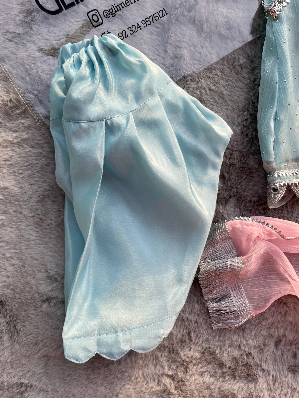 Powder blue blush 3-piece suit